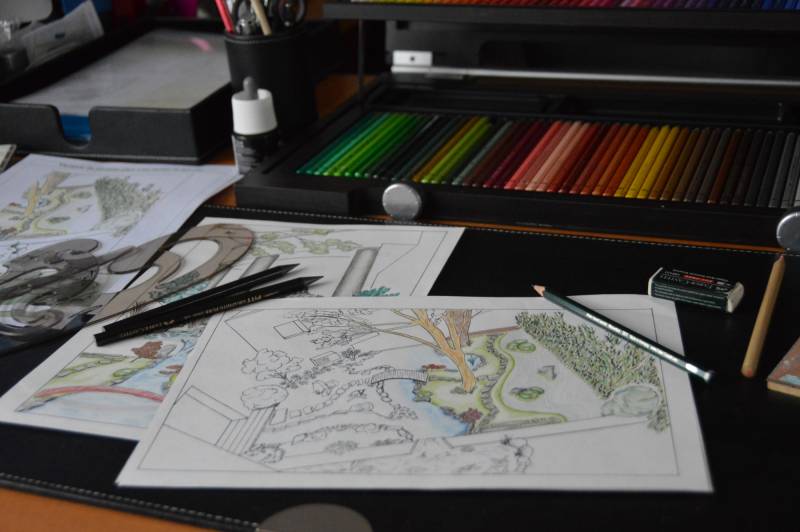 Plans et dessins paysagiste à Cannes 06