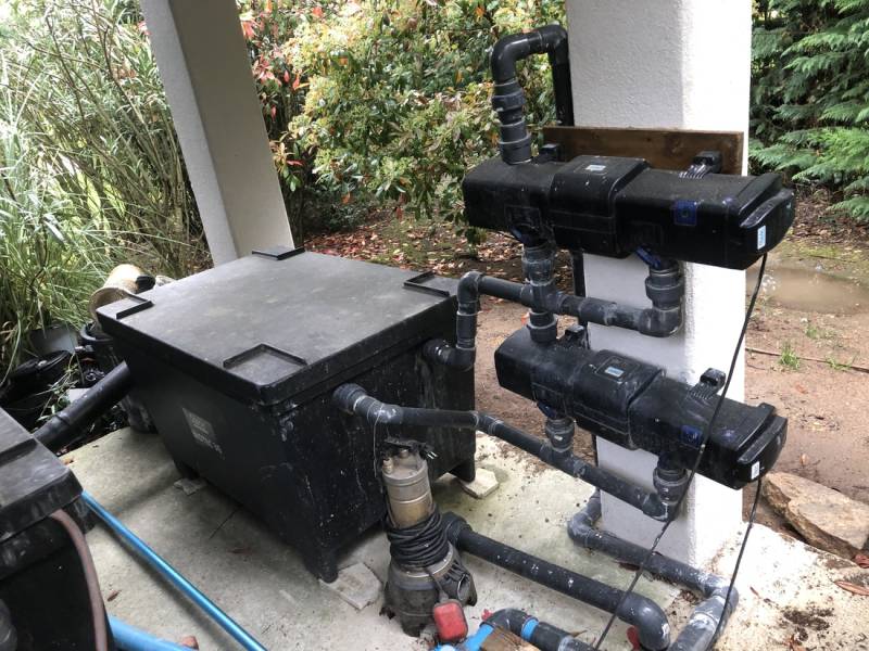 une partie du système de filtration gravitaire 